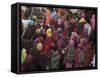 Women from Villages Crowd the Street at the Camel Fair, Pushkar, Rajasthan State, India-Jeremy Bright-Framed Stretched Canvas