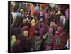 Women from Villages Crowd the Street at the Camel Fair, Pushkar, Rajasthan State, India-Jeremy Bright-Framed Stretched Canvas