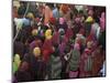 Women from Villages Crowd the Street at the Camel Fair, Pushkar, Rajasthan State, India-Jeremy Bright-Mounted Photographic Print