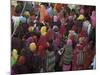 Women from Villages Crowd the Street at the Camel Fair, Pushkar, Rajasthan State, India-Jeremy Bright-Mounted Photographic Print