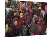 Women from Villages Crowd the Street at the Camel Fair, Pushkar, Rajasthan State, India-Jeremy Bright-Mounted Photographic Print
