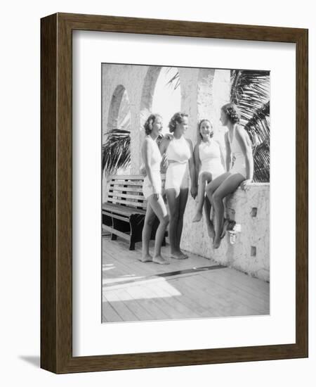 Women Gather Poolside-Philip Gendreau-Framed Photographic Print