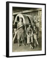 Women Gear Filers, Reduction Gear Erecting Shop, 1919-null-Framed Photographic Print