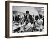 Women Getting Hair Styled in Beauty Salon at Saks Fifth Ave. Department Store-Alfred Eisenstaedt-Framed Premium Photographic Print