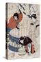 Women Getting Water at the Well, Japanese Wood-Cut Print-Lantern Press-Stretched Canvas