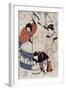 Women Getting Water at the Well, Japanese Wood-Cut Print-Lantern Press-Framed Art Print