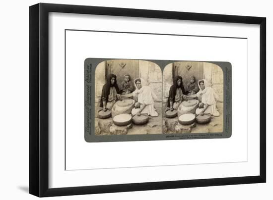 Women Grinding at the Mill, Palestine, 1900-Underwood & Underwood-Framed Giclee Print