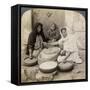 Women Grinding at the Mill, Palestine, 1900-Underwood & Underwood-Framed Stretched Canvas