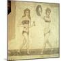 Women Gymnasts, Roman Mosaic, Early 4th Century-null-Mounted Giclee Print