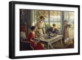 Women Having Tea-Albert Lynch-Framed Giclee Print