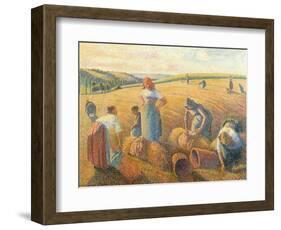 Women Haymaking, 1889-Camille Pissarro-Framed Giclee Print