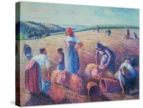 Women Haymaking, 1889-Camille Pissarro-Stretched Canvas