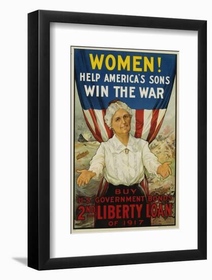 Women! Help America's Sons Win the War Poster-R.H. Porteous-Framed Photographic Print
