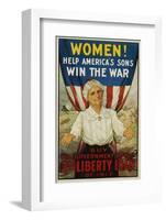 Women! Help America's Sons Win the War Poster-R.H. Porteous-Framed Photographic Print