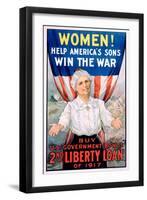 Women! Help America's Sons Win the War-R.H. Porteous-Framed Giclee Print