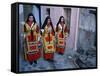 Women Holding Candles, Corpus Domini Procession, Desulo (Gennargentu), Sardinia, Italy-Bruno Morandi-Framed Stretched Canvas