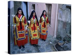 Women Holding Candles, Corpus Domini Procession, Desulo (Gennargentu), Sardinia, Italy-Bruno Morandi-Stretched Canvas