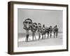 Women Holding Giant Masks-Bettmann-Framed Premium Photographic Print