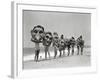 Women Holding Giant Masks-Bettmann-Framed Photographic Print