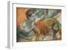 Women in a dressing room. 1885-1890. Pastel on paper.-Edgar Degas-Framed Giclee Print