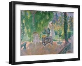 Women in a Garden, C. 1923-Henri Lebasque-Framed Giclee Print