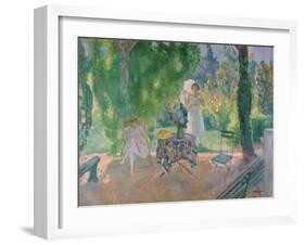 Women in a Garden, C. 1923-Henri Lebasque-Framed Giclee Print