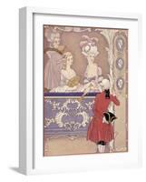 Women in a Theater Box, Illustration from Les Liaisons Dangereuses by Pierre Choderlos de Laclos-Georges Barbier-Framed Giclee Print