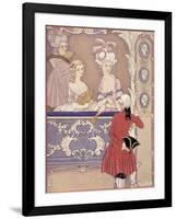 Women in a Theater Box, Illustration from Les Liaisons Dangereuses by Pierre Choderlos de Laclos-Georges Barbier-Framed Giclee Print