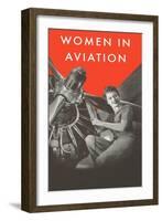 Women in Aviation, Rosie the Riveter-null-Framed Art Print