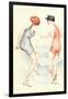Women in Bathing Costumes Playing Tag-null-Framed Art Print