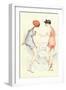 Women in Bathing Costumes Playing Tag-null-Framed Art Print