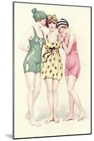 Women in Bathing Costumes-null-Mounted Art Print