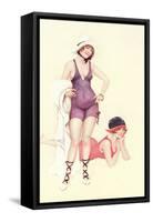 Women in Bathing Costumes-null-Framed Stretched Canvas