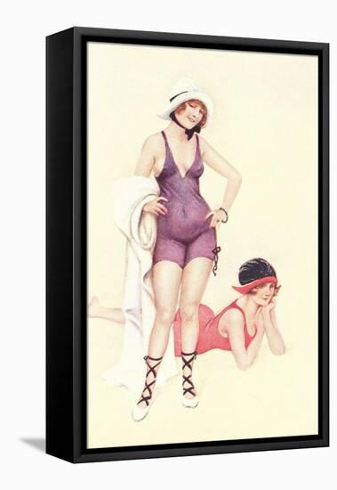 Women in Bathing Costumes-null-Framed Stretched Canvas