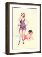 Women in Bathing Costumes-null-Framed Art Print