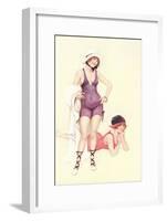 Women in Bathing Costumes-null-Framed Art Print