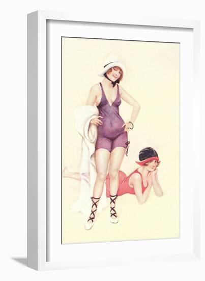 Women in Bathing Costumes-null-Framed Art Print