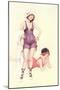 Women in Bathing Costumes-null-Mounted Art Print