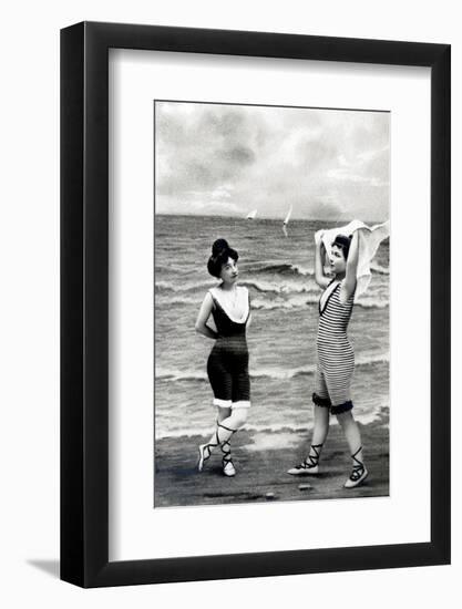 Women in bathing costumes-French School-Framed Photographic Print