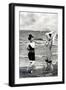 Women in bathing costumes-French School-Framed Photographic Print