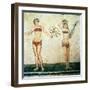 Women in Bikinis, from the Room of the Ten Dancing Girls-Roman-Framed Giclee Print