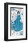 Women in Blue Dress-Irena Orlov-Framed Art Print