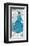 Women in Blue Dress-Irena Orlov-Framed Art Print