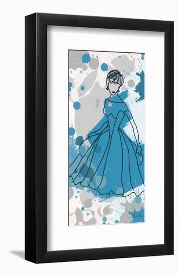 Women in Blue Dress-Irena Orlov-Framed Art Print