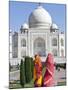 Women in Colourful Saris at the Taj Mahal, UNESCO World Heritage Site, Agra, Uttar Pradesh State, I-Gavin Hellier-Mounted Photographic Print