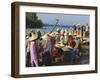 Women in Conical Hats at the Fish Market by the Thu Bon River in Hoi An, Indochina-Robert Francis-Framed Photographic Print