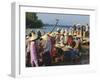 Women in Conical Hats at the Fish Market by the Thu Bon River in Hoi An, Indochina-Robert Francis-Framed Photographic Print