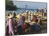 Women in Conical Hats at the Fish Market by the Thu Bon River in Hoi An, Indochina-Robert Francis-Mounted Photographic Print