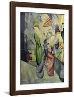 Women in front of hat shop-Auguste Macke-Framed Giclee Print