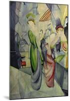 Women in front of hat shop-Auguste Macke-Mounted Giclee Print